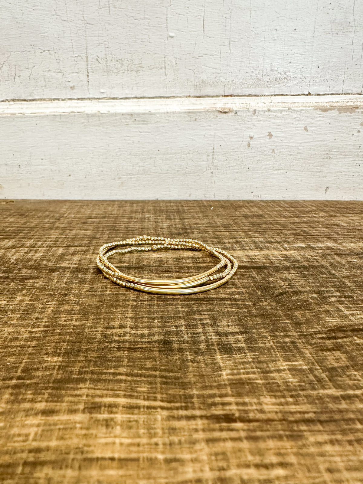 Classic Gold 2mm Bead Bracelet - Bliss Bar Gold