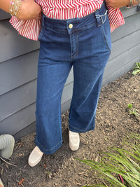 Flying Monkey High Rise Wide Leg Trouser Jeans