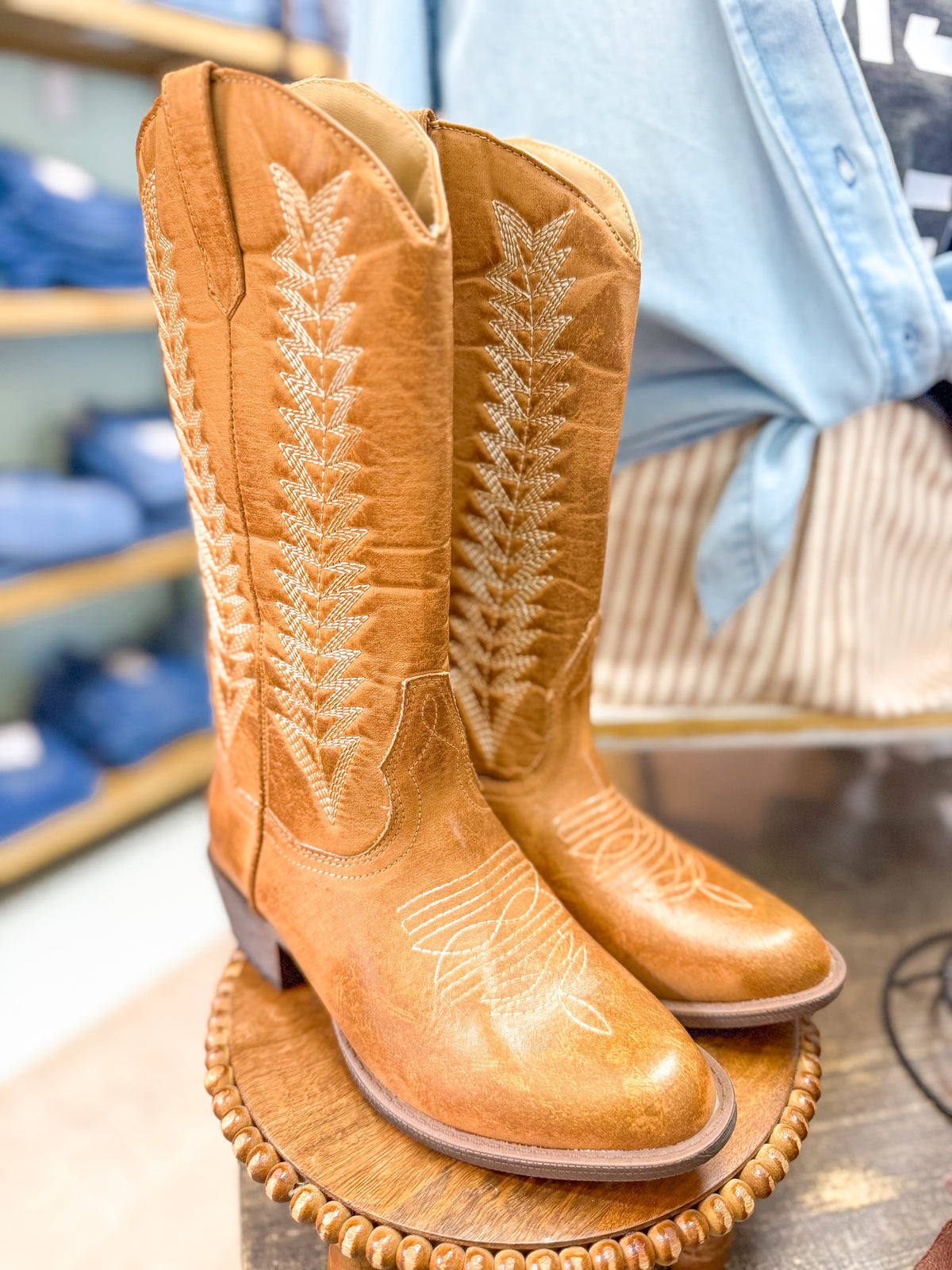 Tan Western Cowboy Boots