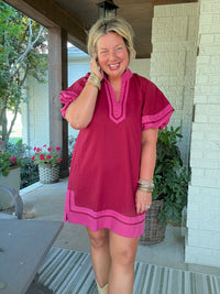 Cora Tunic Dress - Burgundy