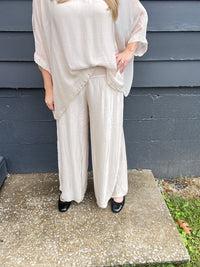 Madelyn Silk Pants - Ecru