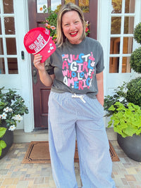 Just a Girl who Loves America Crop Tee