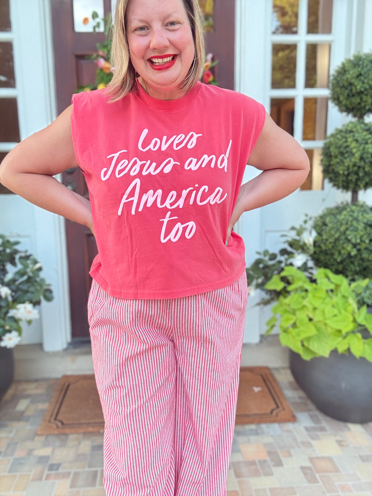 Loves Jesus and America Tank