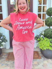 Loves Jesus and America Tank