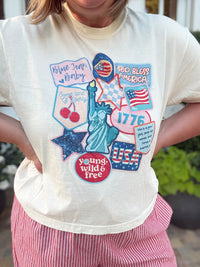 Patriotic Patch Cropped Tee