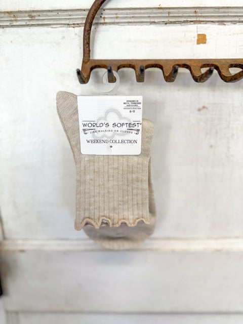 Worlds Softest Socks – Heather Oatmeal