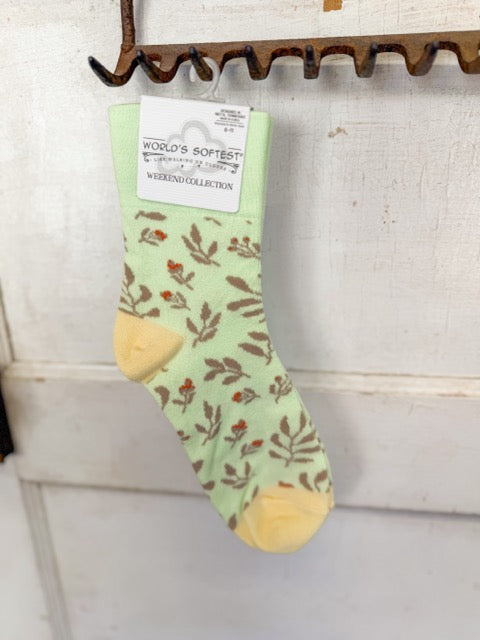 Worlds Softest Socks – Lime Multi