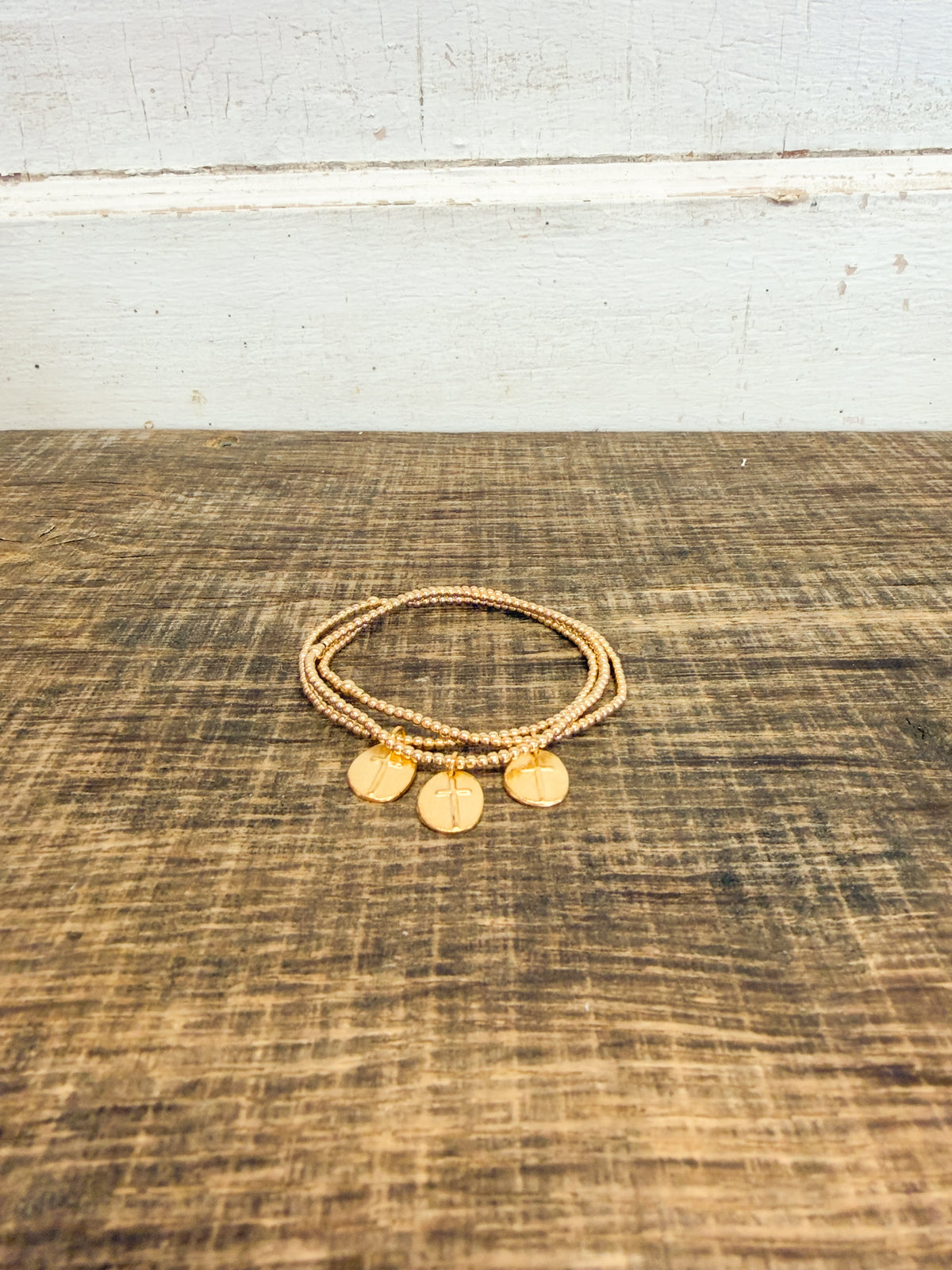 Classic Gold 2mm Bracelet - Inspire Small Gold Disc