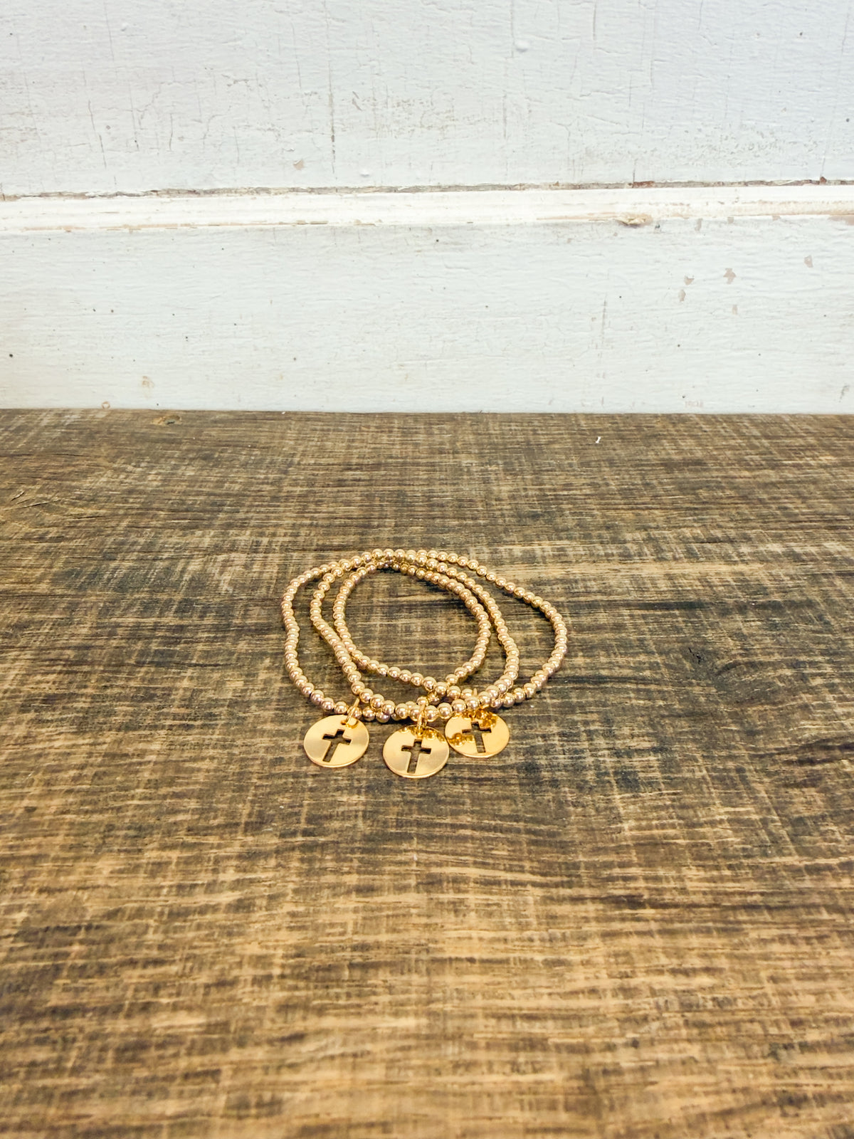 Classic Gold 3mm Bracelet - Blessed Gold Disc