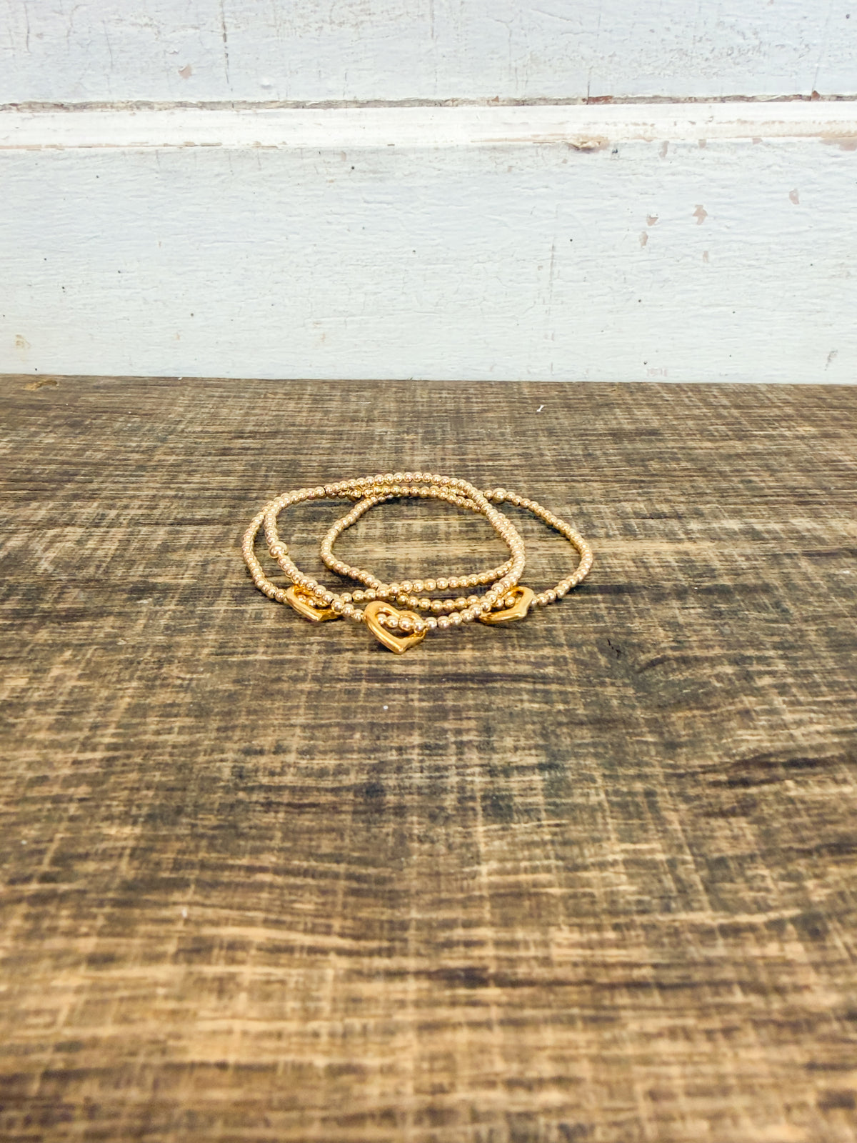 Classic Gold 2.5mm Bracelet - Love Gold Charm