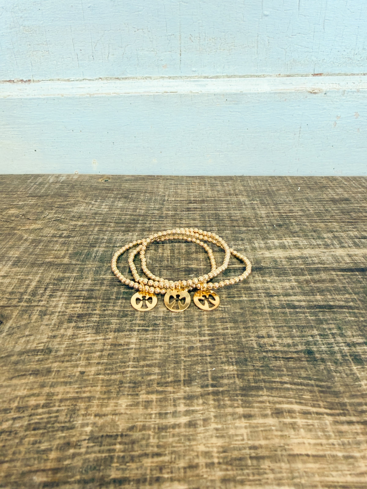 Classic Gold 3mm Bracelet - Guardian Angel Gold Disc
