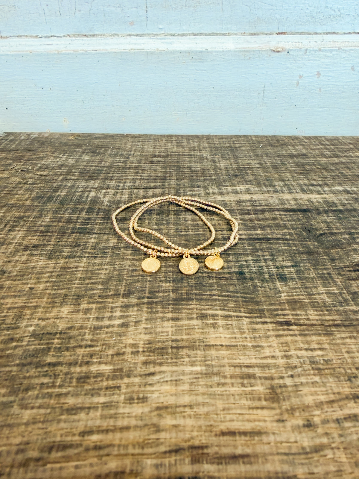 Classic Gold 2mm Bracelet - Blessing Small Gold Disc