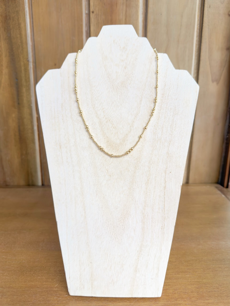 17" Choker Beaded - Hope Unwritten Gold 4mm