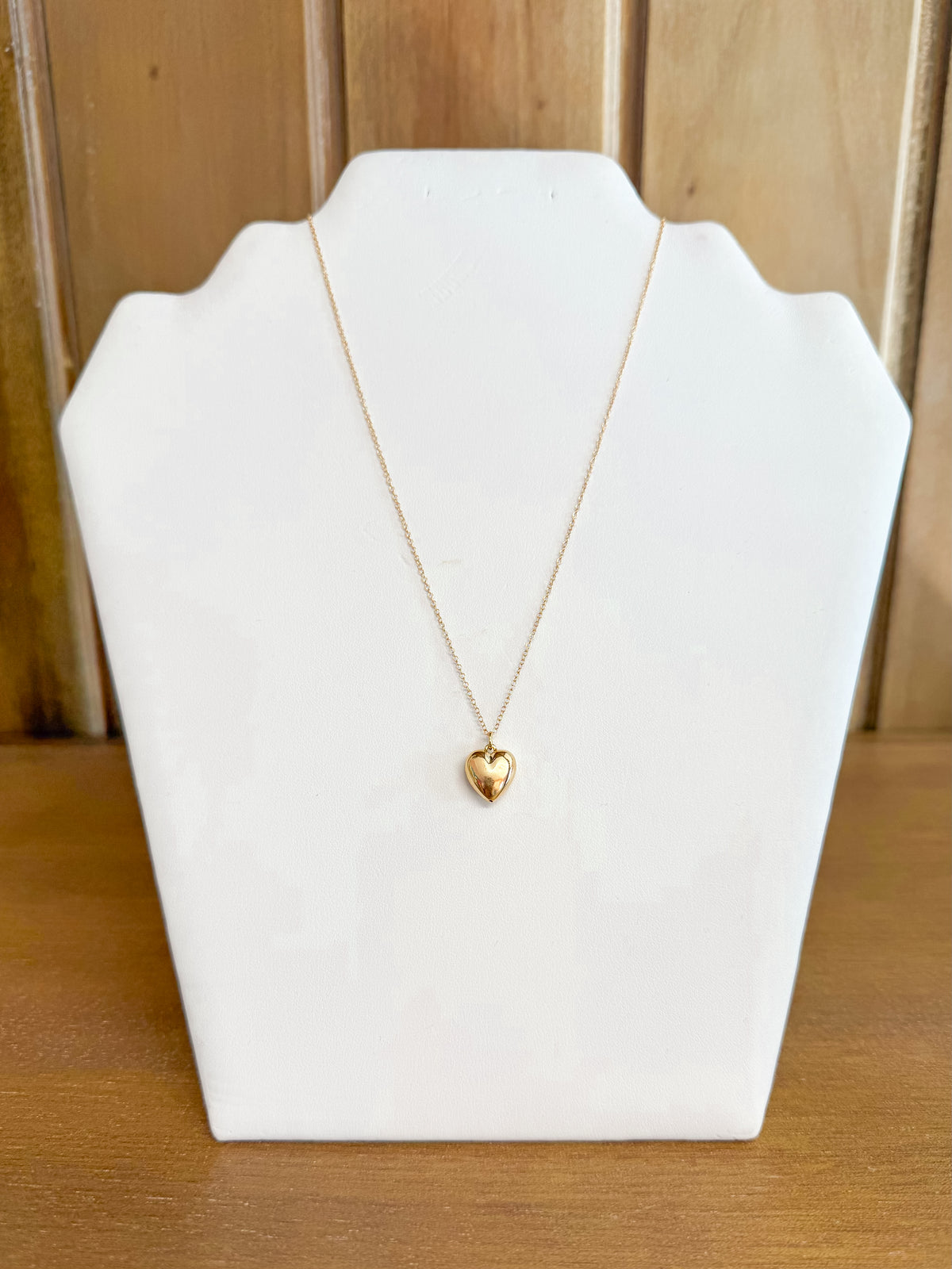 16" Necklace Gold - Love Plush Gold Charm