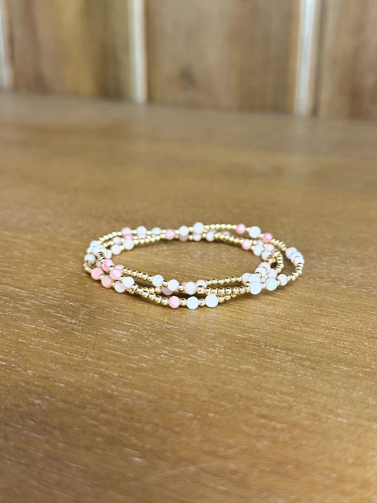 Joy Gem 3mm Bracelet - Pink Opal