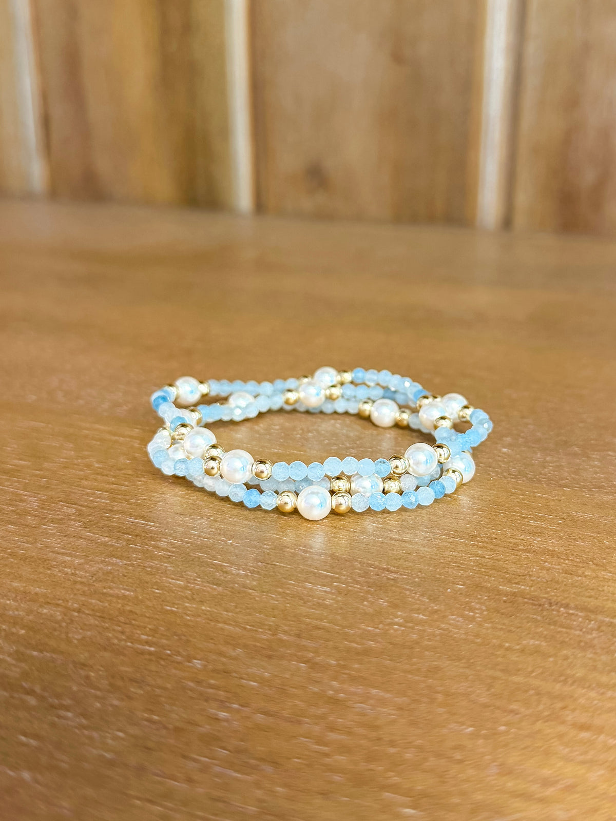 Purpose Pearl 6mm Gem Bracelet - Aquamarine
