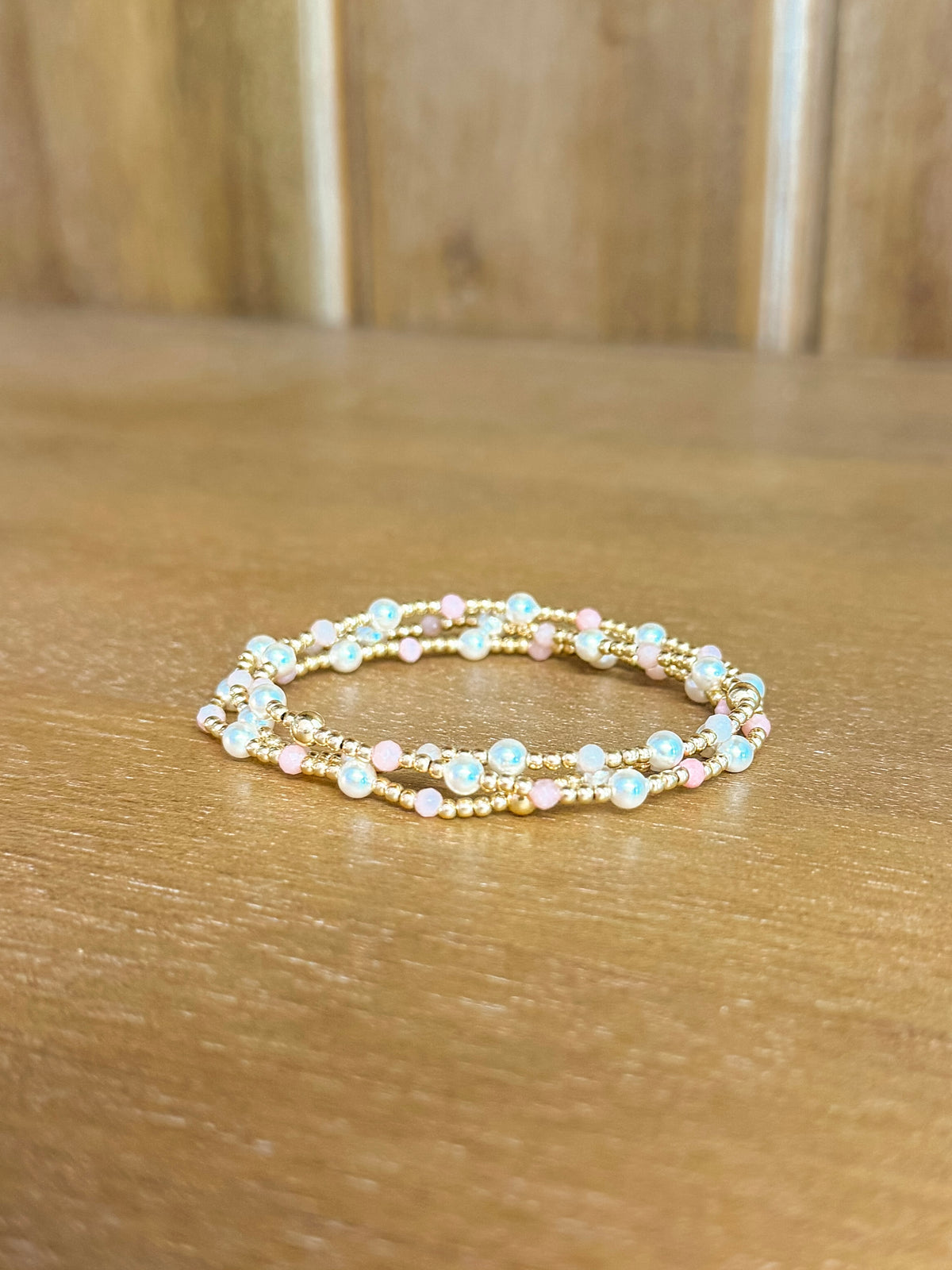 Pearl Sincerity 4mm Gem Bracelet - Pink Opal