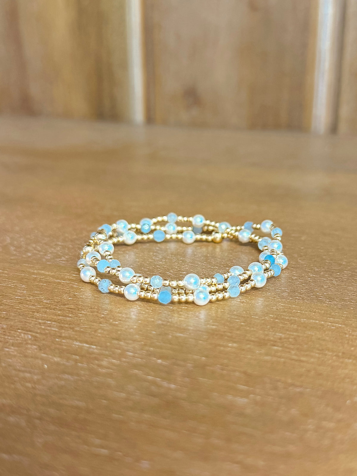 Extends Pearl Sincerity 4mm Gem Bracelet - Aquamarine