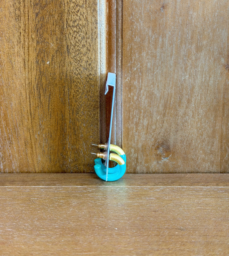 LIZ Small Hoop - Aqua