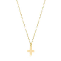 16" Necklace Signature Cross Gold Charm