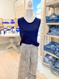 The Ava High Rise Leopard Printed Baggy Wide Leg Jean