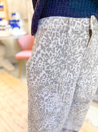 The Ava High Rise Leopard Printed Baggy Wide Leg Jean