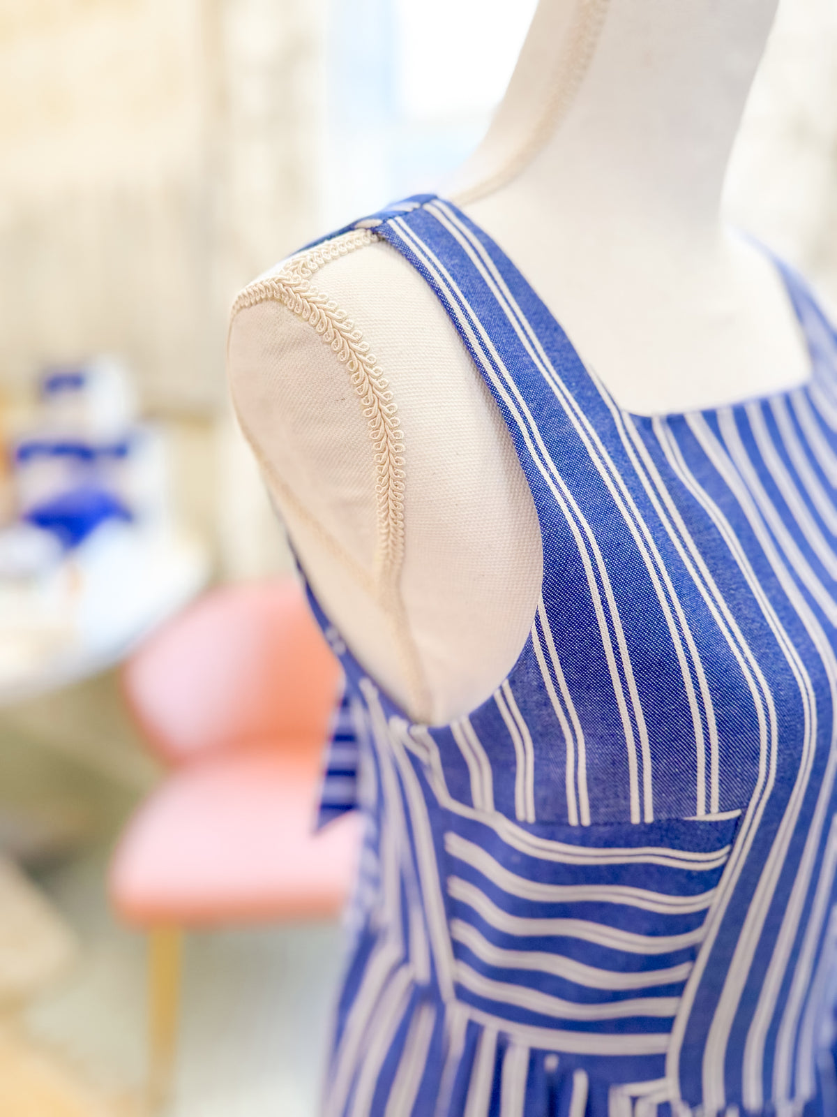Halter Striped Tiered Maxi Dress