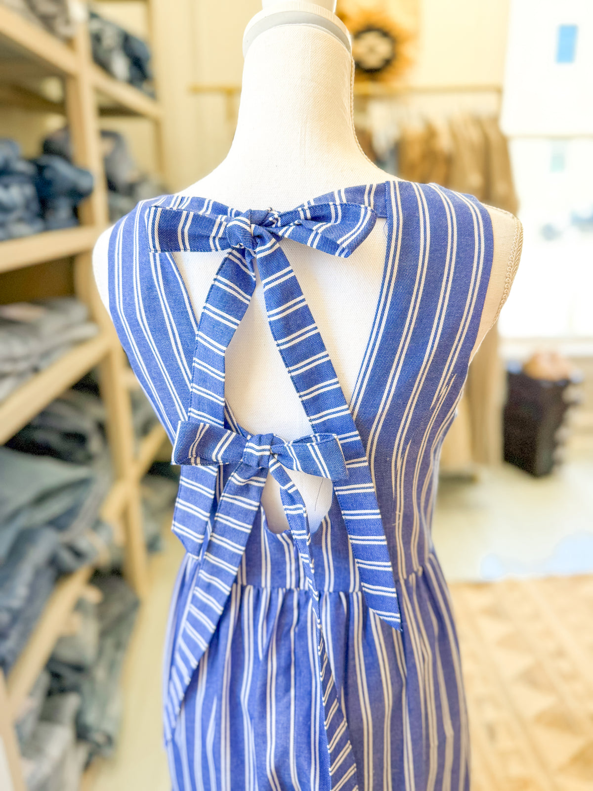 Halter Striped Tiered Maxi Dress