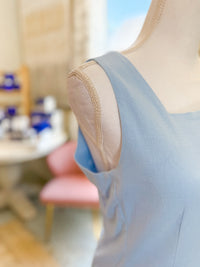Sleeveless Button Down Midi Dress - Chambray