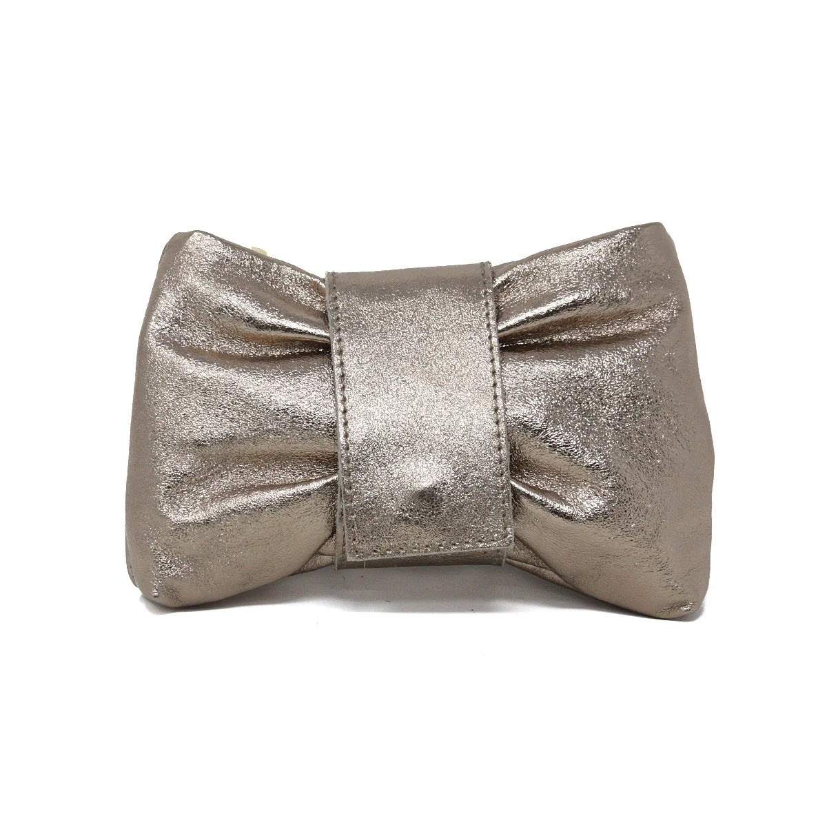 German Fuentes Leather Clutch with 2 chains - Bronce