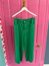Emerald Green Wide Leg Pants