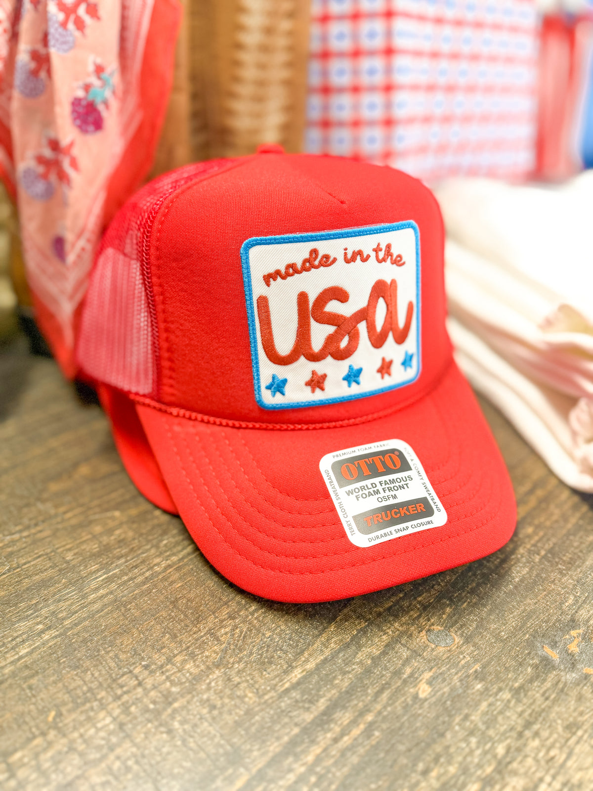 Made in the USA Trucker Hat - Patch Red