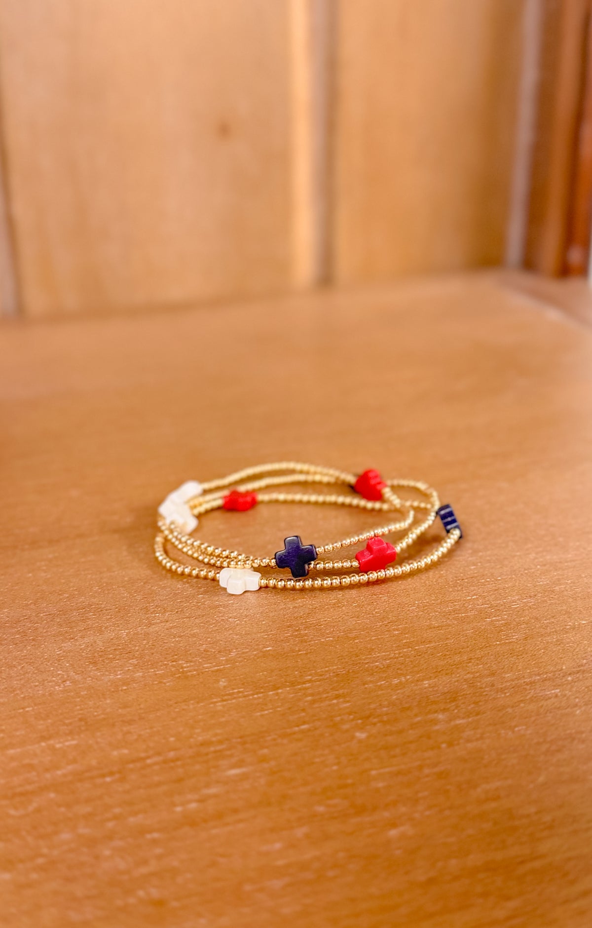 Signature Cross 2mm Gold  Bracelet - Firecracker
