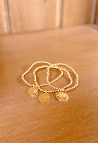 Classic Gold 3mm Bracelet -  Inspire America Gold Disc