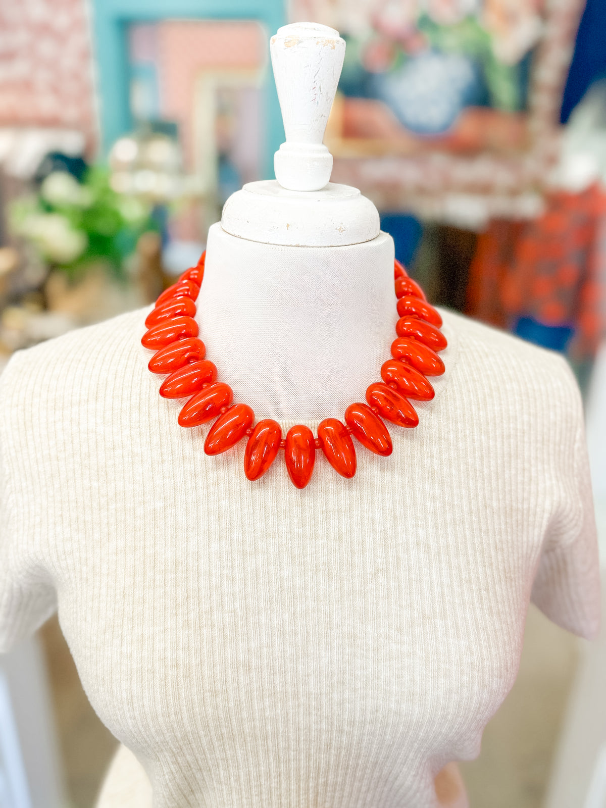 Chunky Beaded Statement Necklace