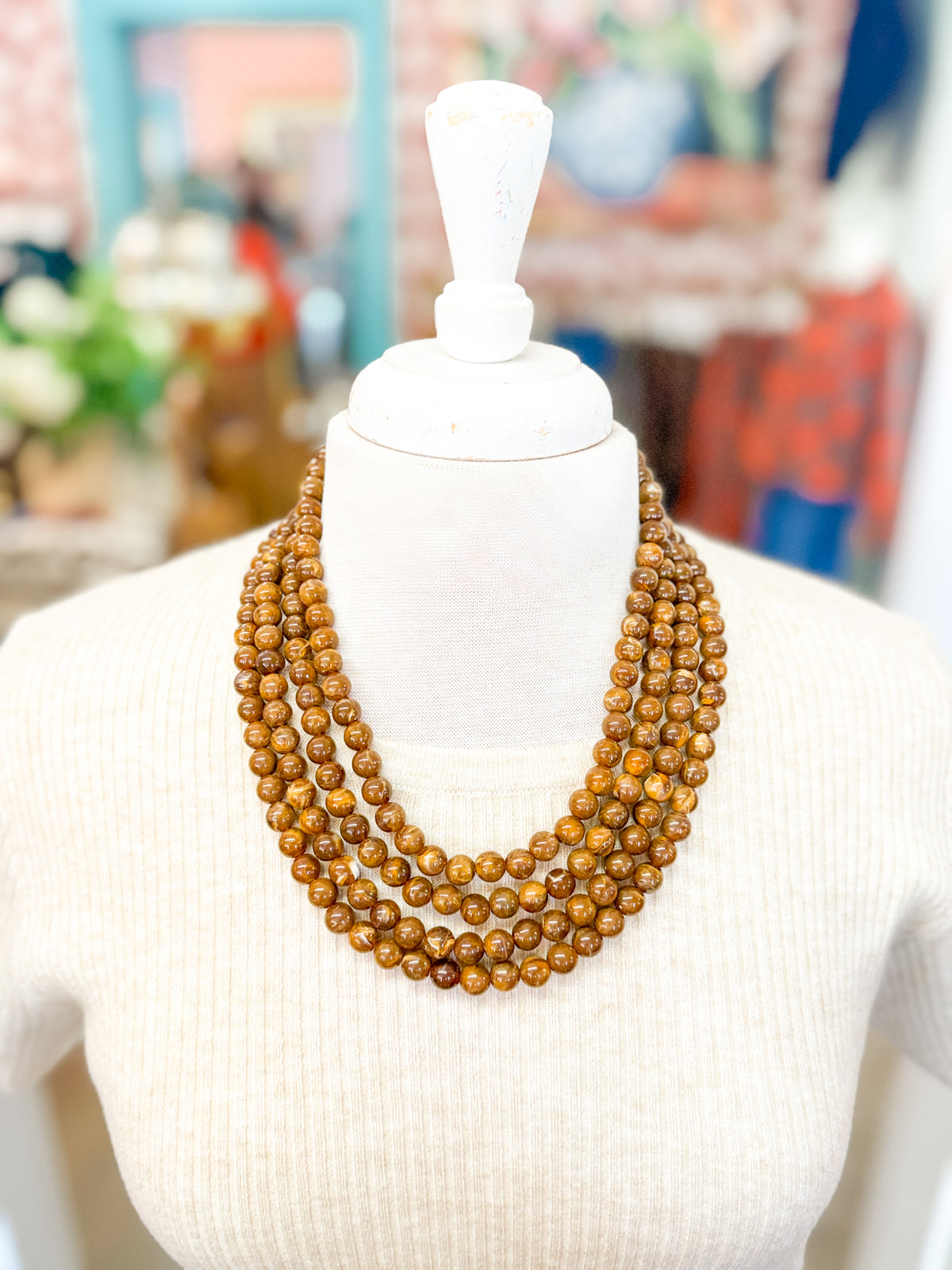 Chunky Bead Buckle Necklace