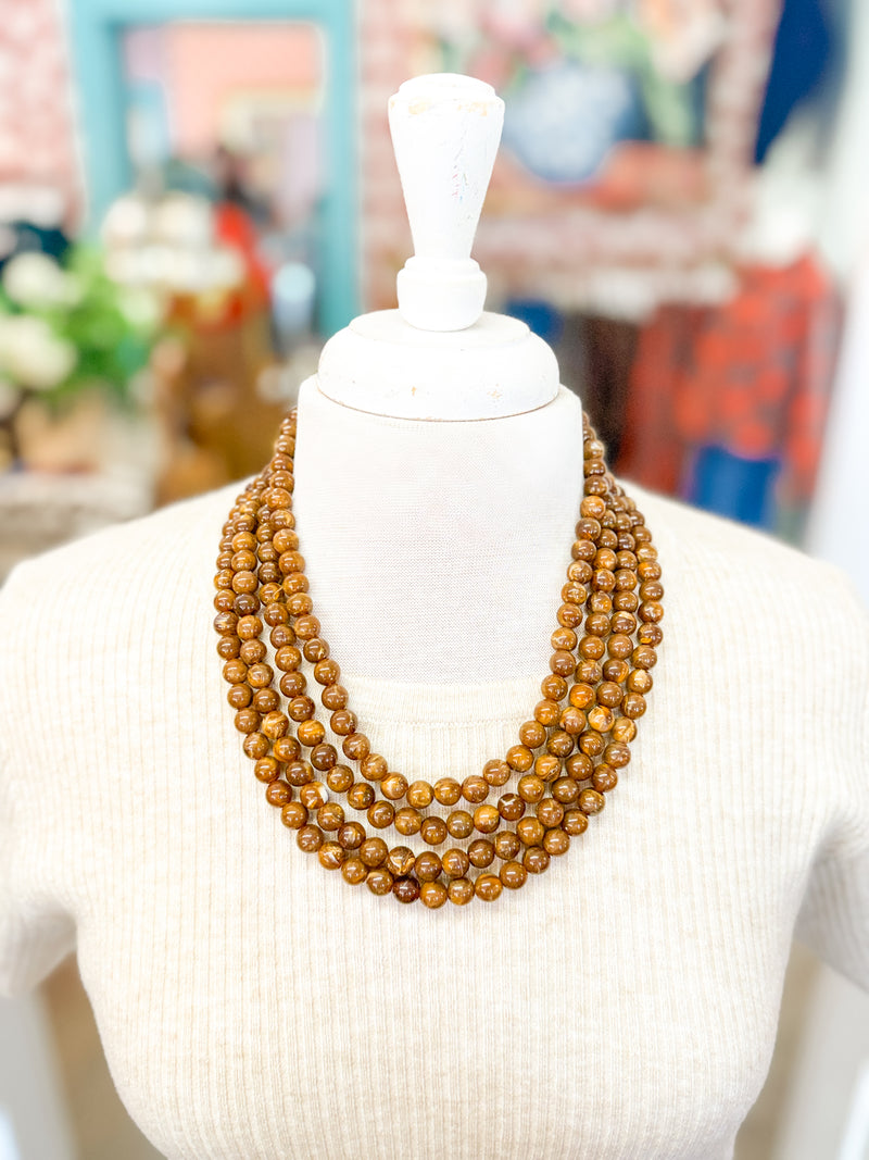 Chunky Bead Buckle Necklace