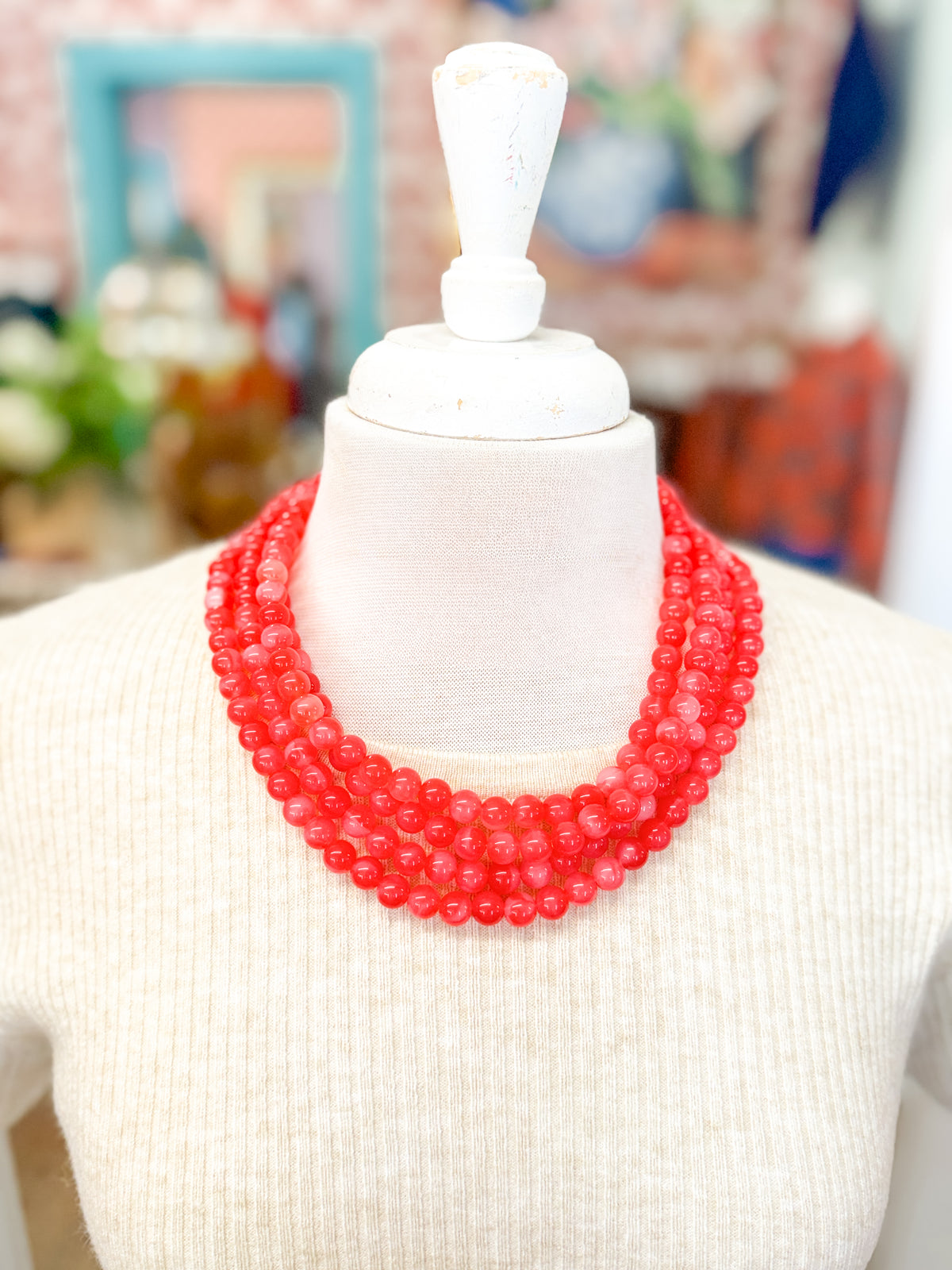 Chunky Bead Buckle Necklace