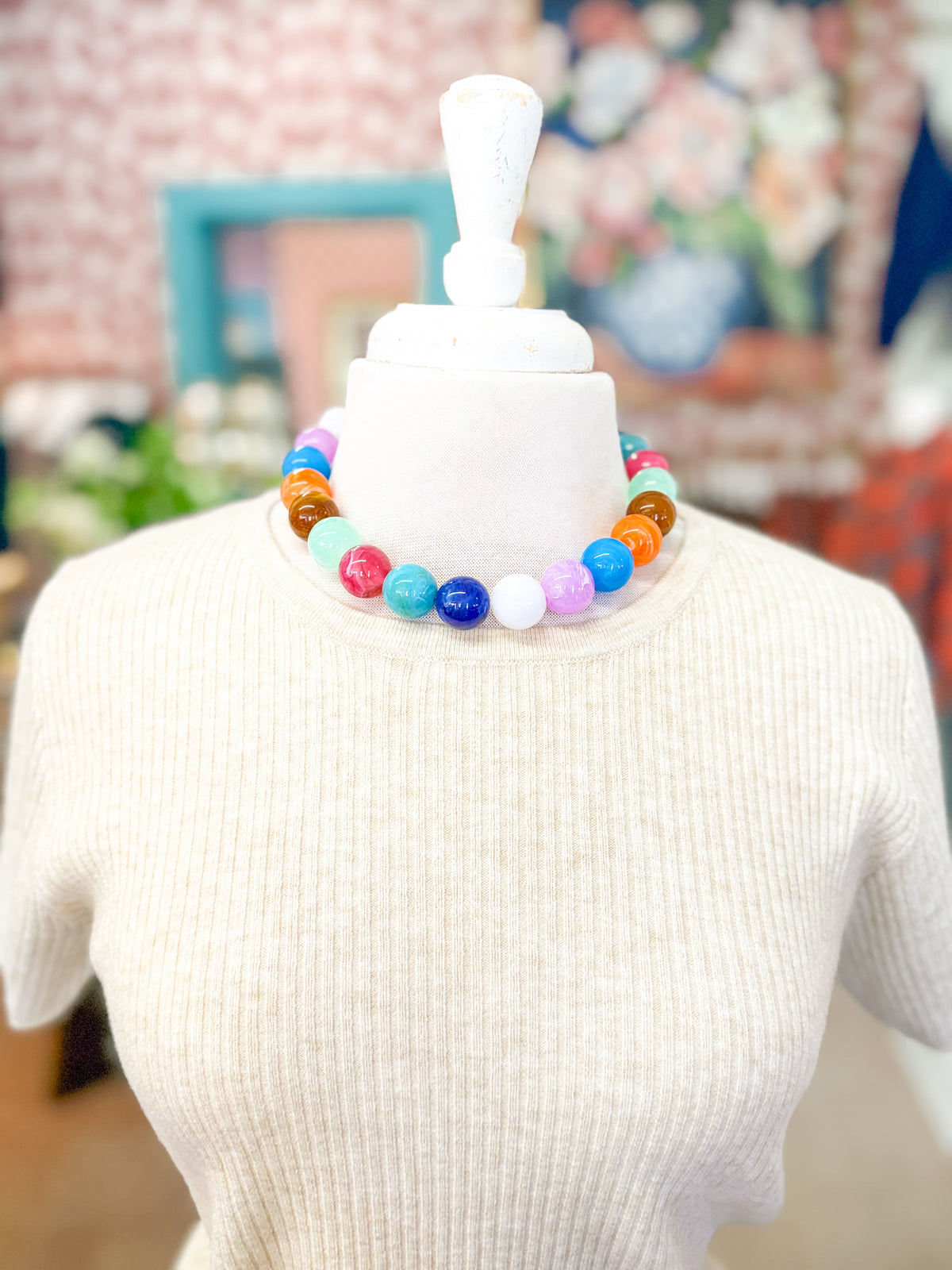 Confetti Multicolor Bead Necklace