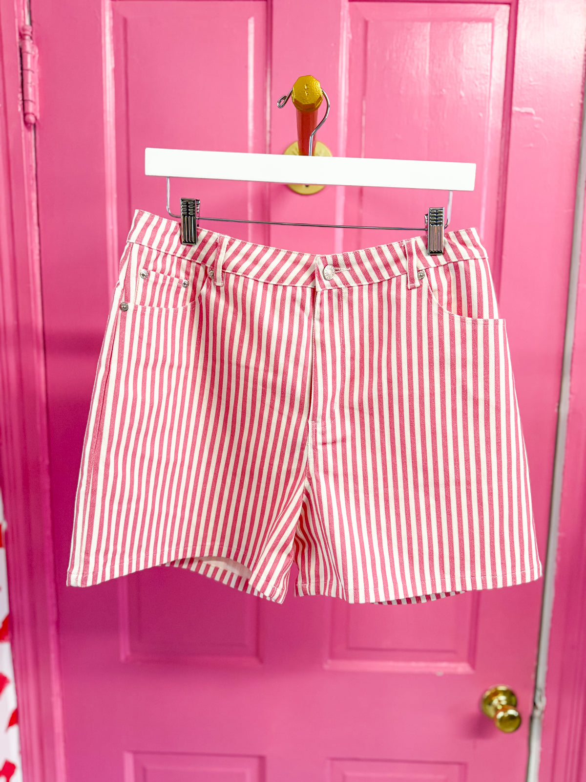 Easy Stripe Shorts - Pink