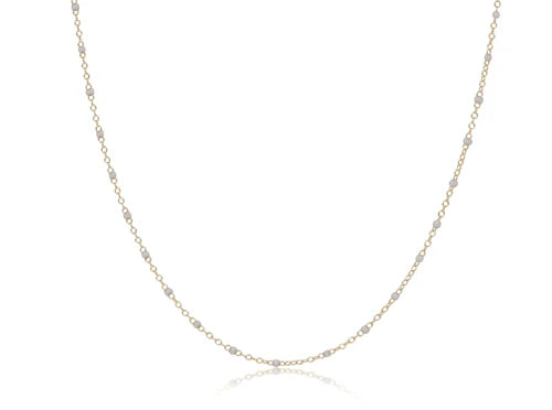 17" Choker Simplicity Chain Gold - 2mm Pearl