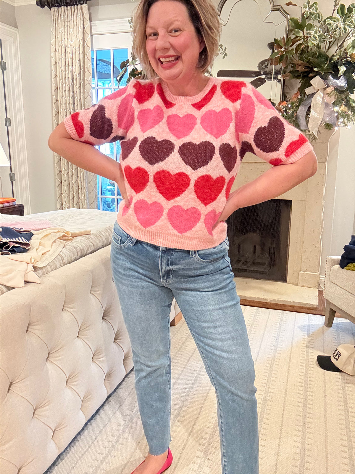 Mid Rise Crop Slim Straight Jean