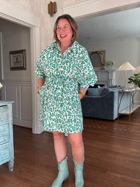 Green Leopard Dress