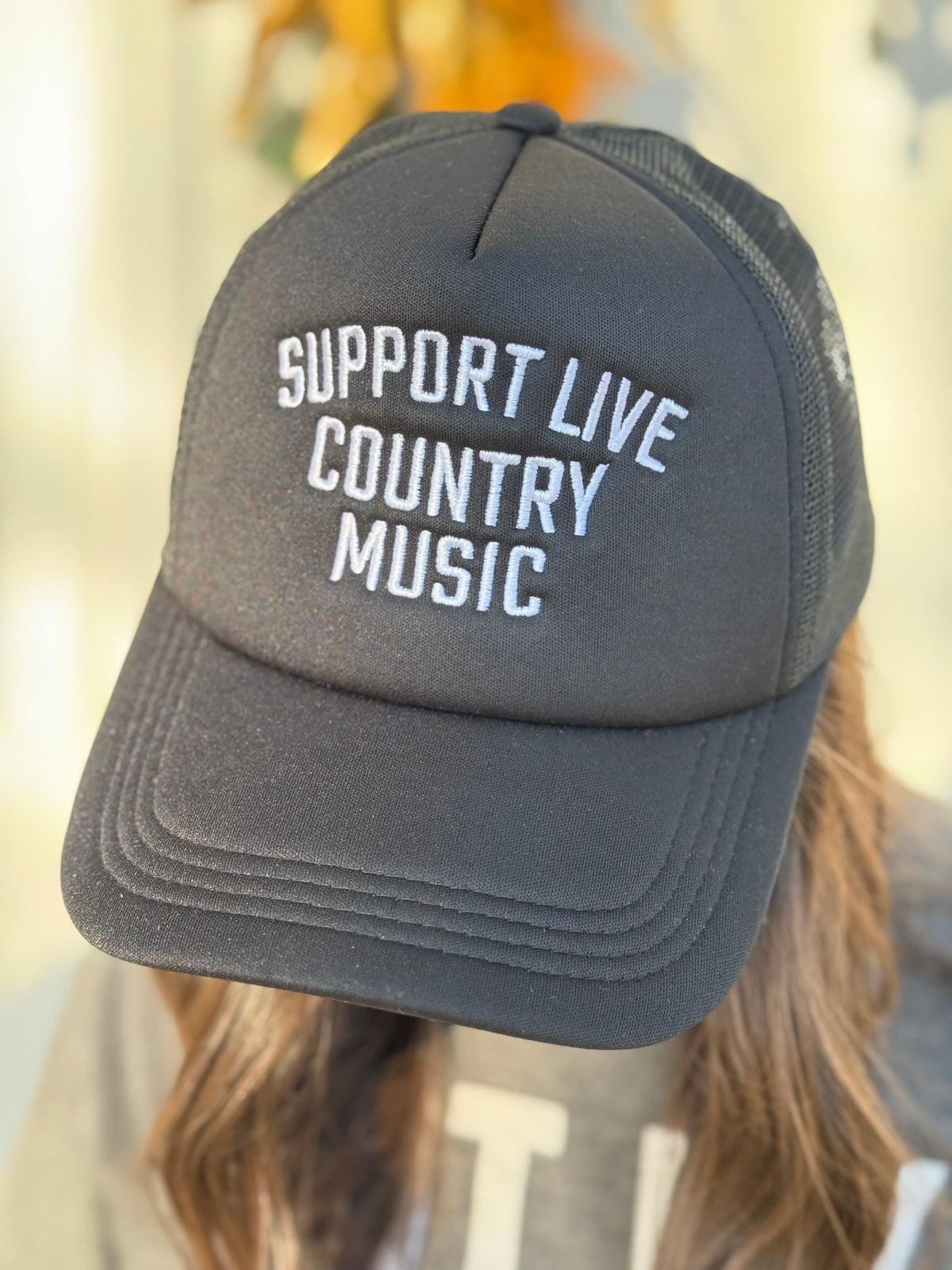Support Live Country Music Trucker Hat