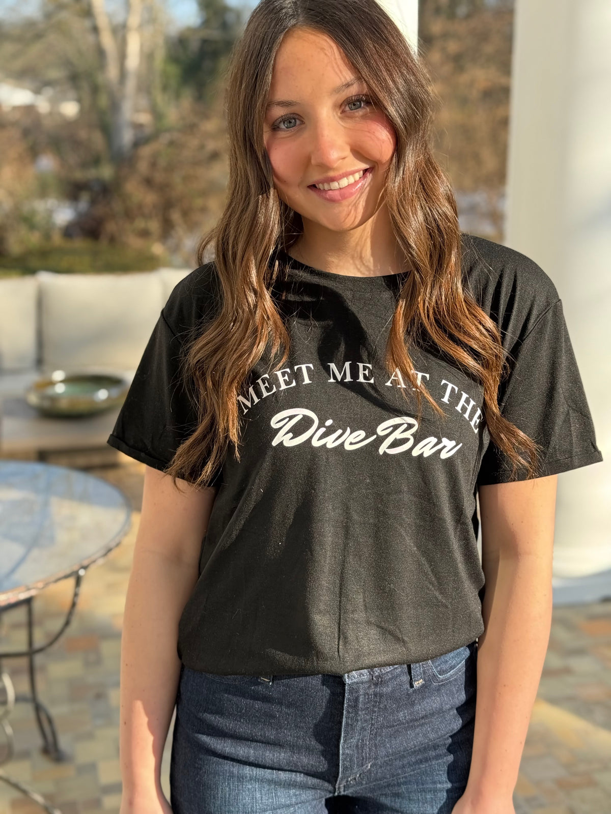 Meet Me at the Dive Bar Tee - Black