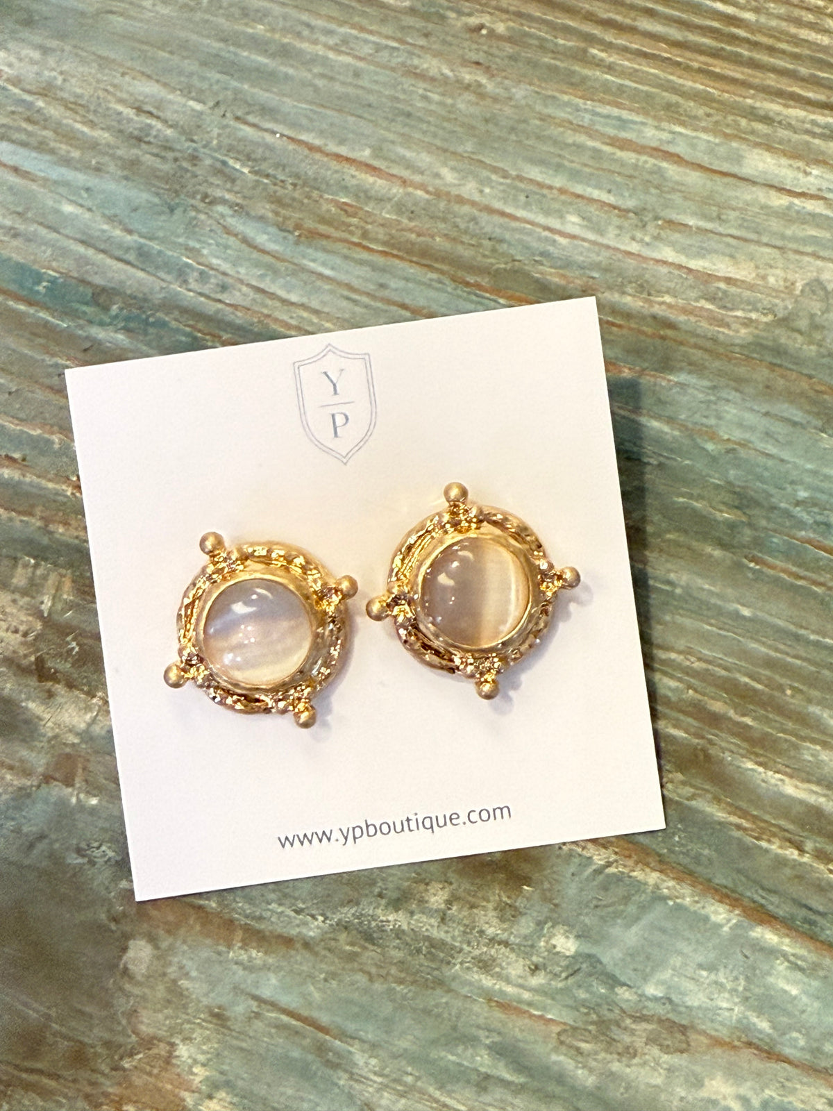 Ivory Orbital Stud Earrings