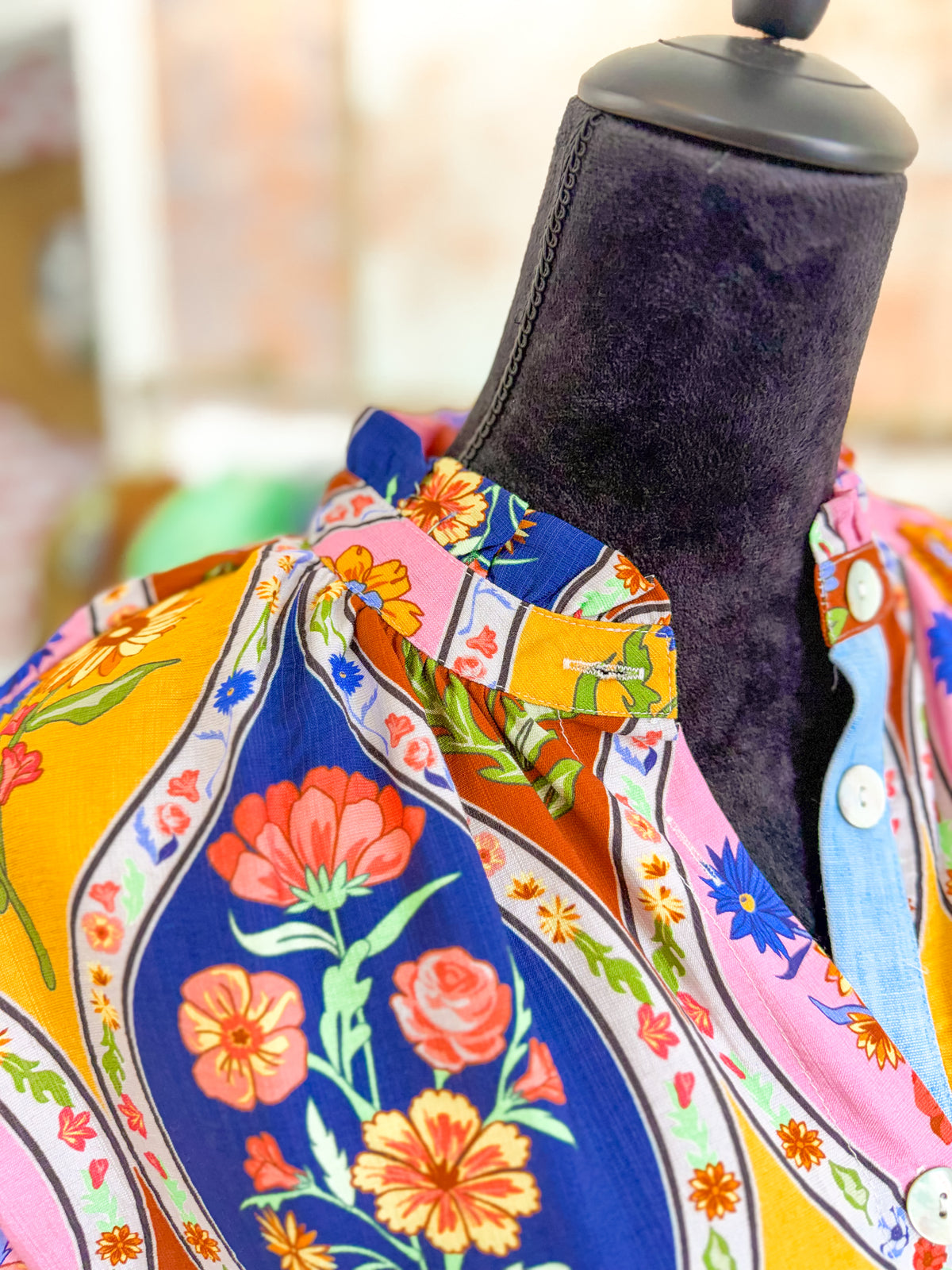 Short Sleeve Button Down Floral Dress