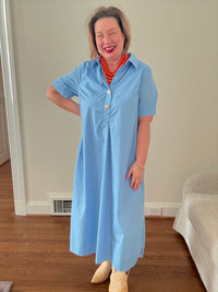 Simple Pocket Midi Dress