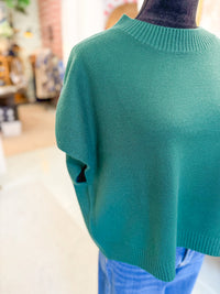 Dropped Shoulder Sweater - Deep Green