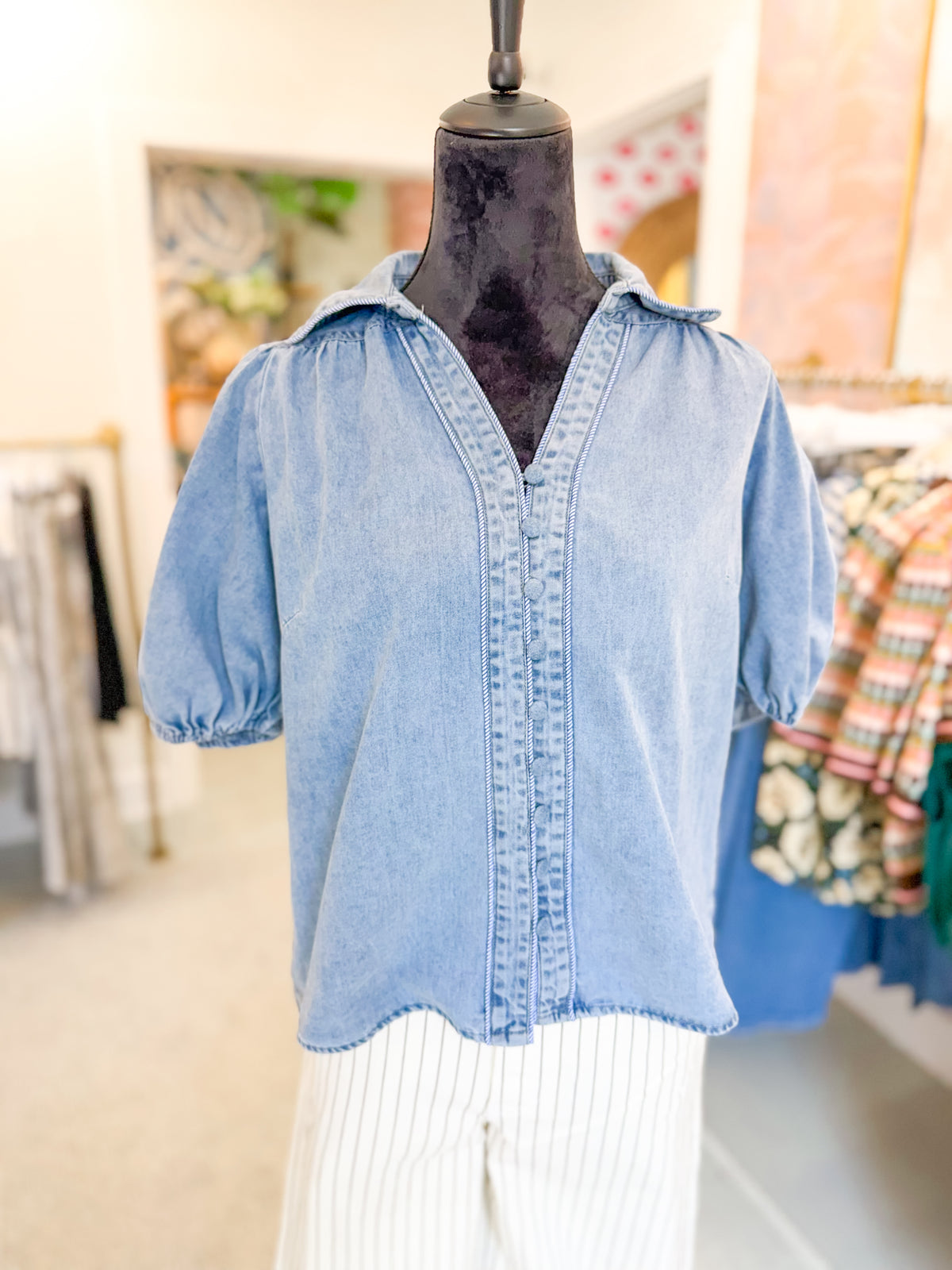 Easy Everyday Chambray Blouse